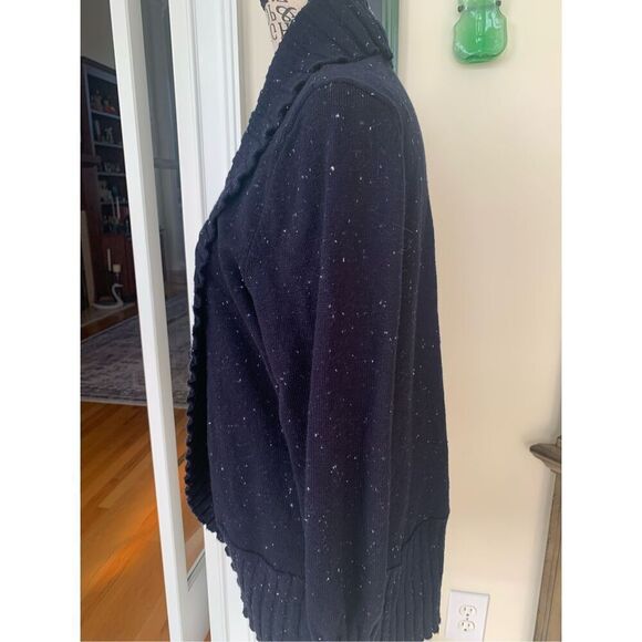 Talbots Donegal Open Front Cardigan Shawl Speckled - Picture 3 of 10